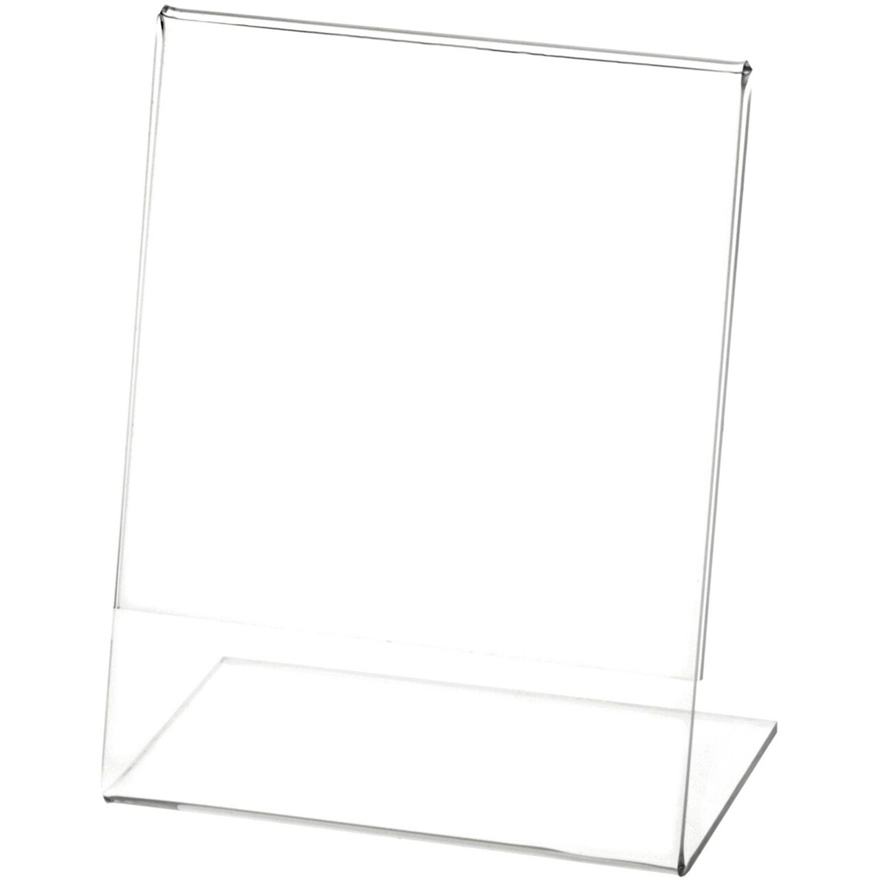 Plymor Clear Acrylic Sign Display / Literature Holder (Angled), 4" W x 5" H